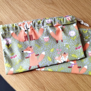 Rókás újratasak 2 db/csomag - táska & tok - bevásárlás & shopper táska - zöldség/gyümölcs zsák - Meska.hu