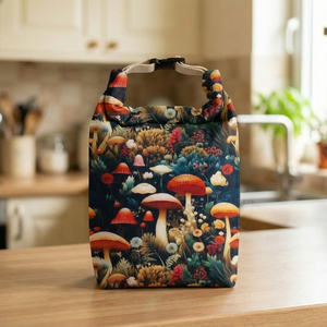 Gombamintás lunch bag, Táska & Tok, Uzsonna- & Ebéd tartó, Ebéd tasak, doboz, Varrás, MESKA