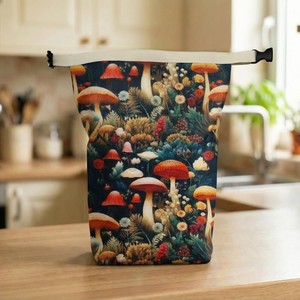 Gombamintás lunch bag - táska & tok - uzsonna- & ebéd tartó - ebéd tasak, doboz - Meska.hu