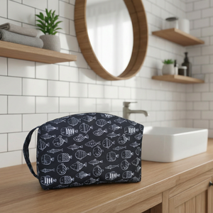 Halacskás vízlepergetős neszesszer , Táska & Tok, Neszesszer, Varrás, MESKA