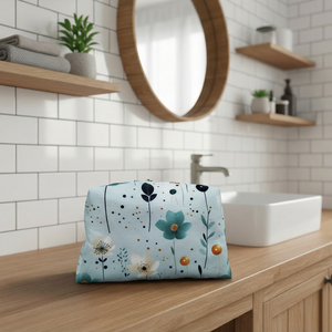 Virágos menta neszesszer, Táska & Tok, Neszesszer, Varrás, MESKA