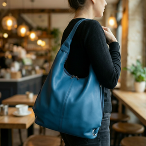 Kék variálható hátizsák/válltáska - táska & tok - variálható táska - Meska.hu