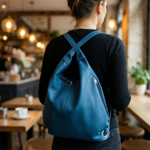 Kék variálható hátizsák/válltáska - Meska.hu