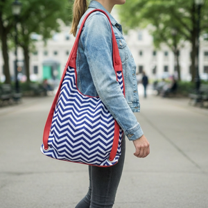 Kék-piros variálható hátizsák/válltáska - Meska.hu