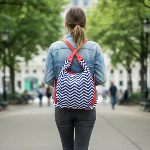 Kék-piros variálható hátizsák/válltáska - táska & tok - variálható táska - Meska.hu