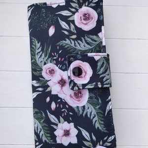 Fekete rózsás pénztárca, Táska & Tok, Pénztárca & Más tok, Pénztárca, Női pénztárca, Varrás, MESKA