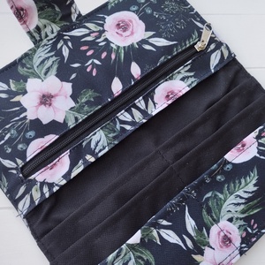 Fekete rózsás pénztárca - táska & tok - pénztárca & más tok - pénztárca - női pénztárca - Meska.hu