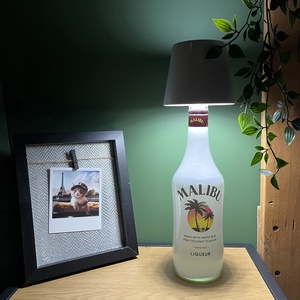 Malibu éjjeli lámpa, Otthon & Életmód, Lámpa, Asztali lámpa, Üvegművészet, Újrahasznosított alapanyagból készült termékek, MESKA