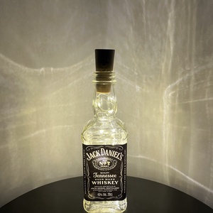 Jack Daniels világító üveg dekoráció - otthon & életmód - dekoráció - asztal és polc dekoráció - díszüveg - Meska.hu