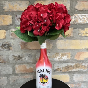 Malibu Strawberry művirág dekoráció , Otthon & Életmód, Dekoráció, Virágdísz és tartó, Váza, Újrahasznosított alapanyagból készült termékek, Üvegművészet, MESKA