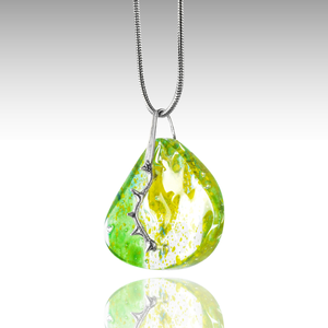 Tövis nélkül nincs... üveg design nyaklánc, Ékszer, Nyaklánc, Medálos nyaklánc, Üvegművészet, MESKA