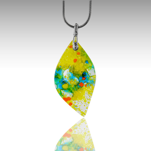 A vad természet harmóniája üveg iparművészeti nyaklánc - ékszer - nyaklánc - medálos nyaklánc - Meska.hu