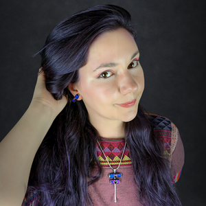 Nézz rám! dichroic üveg iparművészeti ékszerszett nyaklánc fülbevaló, Ékszer, Ékszerszett, Üvegművészet, MESKA