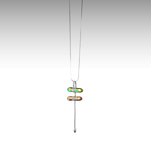 Tavaszi szitakötő üveg design nyaklánc - ékszer - nyaklánc - medálos nyaklánc - Meska.hu