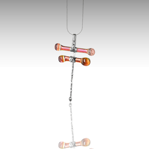 Láva szitakötő üveg design nyaklánc, Ékszer, Nyaklánc, Medálos nyaklánc, Ékszerkészítés, Üvegművészet, MESKA