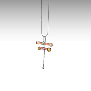 Láva szitakötő üveg design nyaklánc - ékszer - nyaklánc - medálos nyaklánc - Meska.hu