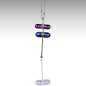 Sárkány szitakötő üveg dichroic nyaklánc, Ékszer, Nyaklánc, Medálos nyaklánc, Ékszerkészítés, Üvegművészet, MESKA