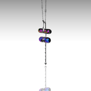 Sárkány szitakötő üveg dichroic nyaklánc - ékszer - nyaklánc - medálos nyaklánc - Meska.hu