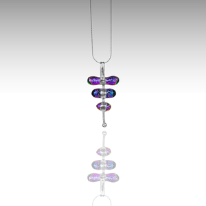 Harmónia nyaklánc dichroic üveg medállal, Ékszer, Nyaklánc, Medálos nyaklánc, Ékszerkészítés, Üvegművészet, MESKA