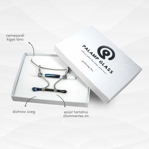 Harmatcsepp  üveg design nyaklánc, Ékszer, Nyaklánc, Medálos nyaklánc, Ékszerkészítés, Üvegművészet, MESKA