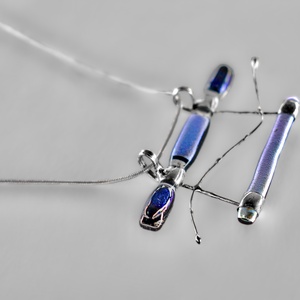 Hullámzás  üveg design nyaklánc, Ékszer, Nyaklánc, Medálos nyaklánc, Ékszerkészítés, Üvegművészet, MESKA