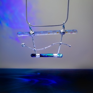 Tengeri hullám  üveg design nyaklánc - ékszer - nyaklánc - medálos nyaklánc - Meska.hu