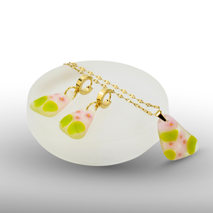 Tavaszi visszhang millefiori exlúzív üveg ékszerszett - esküvő - ékszer - ékszerszett - Meska.hu