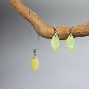 Fakuló színek üveg levél ékszerszett, Ékszer, Ékszerszett, Ékszerkészítés, Üvegművészet, MESKA