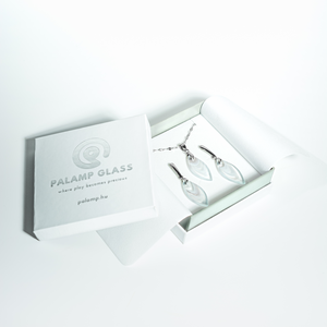 Őszi szellő üveg levél ékszerszett - ékszer - ékszerszett - Meska.hu