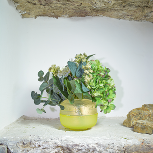 Hajnalmorzsa üveg váza, üvegöntéssel készült, tömör üveg - otthon & életmód - dekoráció - virágdísz és tartó - váza - Meska.hu