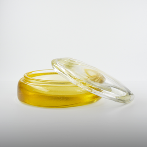 Mézi ékszertartó üvegszelence, üvegöntéssel készült egyedi darab  - ékszer - ékszertartó - ékszerdoboz - Meska.hu