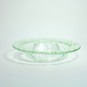 Vendégváró üveg tál, fusing technikával készült egyedi darab  - esküvő - dekoráció - tálalás - Meska.hu