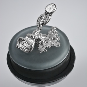 A férfi csendje ékszertartó üvegszelence, üvegöntéssel készült egyedi darab  - ékszer - ékszertartó - ékszerdoboz - Meska.hu