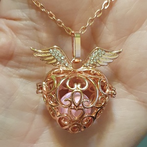 Rosegold strasszos angyalhívó -  - Meska.hu