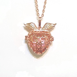 Rosegold strasszos angyalhívó, , Ékszerkészítés, MESKA