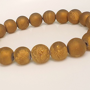 Arany geodás achát - ékszer - karkötő - ásványkarkötő - Meska.hu