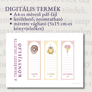 botanikai illusztrációk könyvjelzőkön LETÖLTHETŐ, NYOMTATHATÓ - művészet - grafika & illusztráció - digitális - Meska.hu