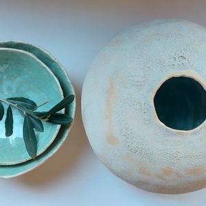 Egyedi, kerek váza - gömböc - otthon & életmód - dekoráció - virágdísz és tartó - váza - Meska.hu