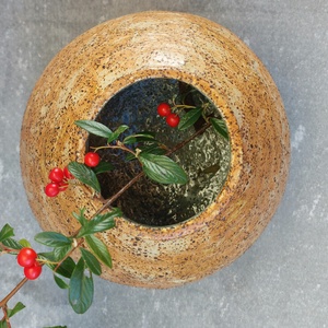 Nagy méretű, egyedi, kőhatású váza - otthon & életmód - dekoráció - virágdísz és tartó - váza - Meska.hu