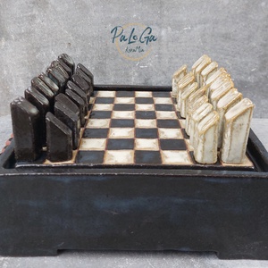 Egyedi, kisebb méretű, kerámia sakk készlet, Játék & Sport, Táblajáték és Kártyajáték, Sakk, Agyagozás, Kerámia, MESKA