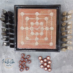 Egyedi, kisebb méretű, kerámia sakk készlet - játék & sport - táblajáték és kártyajáték - sakk - Meska.hu