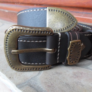 Bőr öv Western Brown - ruha & divat - öv & övcsat - öv - Meska.hu