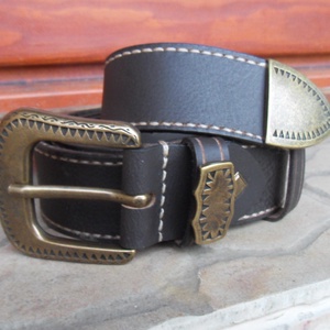 Bőr öv Western Brown - ruha & divat - öv & övcsat - öv - Meska.hu