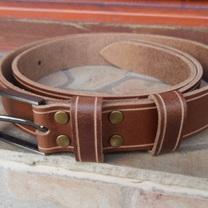 Bőr Öv Brown 3 cm. széles. - ruha & divat - öv & övcsat - öv - Meska.hu
