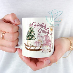 Karácsonyi Manós Kerámia Bögre - Holly Jolly, Otthon & Életmód, Konyhafelszerelés, tálalás, Tálalás, Bögre & Csésze, Mindenmás, MESKA