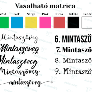 Egyedi Szöveg - Vasalható Matrica Fólia - Meska.hu