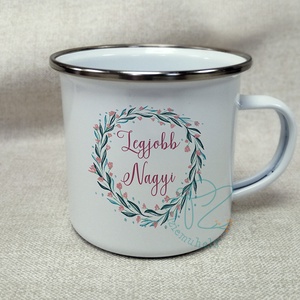 Legjobb Nagyi - Anyák napi Zománc Bögre, Otthon & Életmód, Konyhafelszerelés, tálalás, Tálalás, Bögre & Csésze, Mindenmás, MESKA