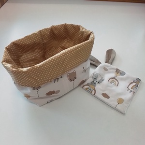 Textil tároló szett - otthon & életmód - tárolás & rendszerezés - tárolókosár - Meska.hu