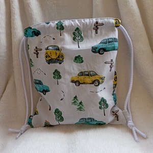 Autós mini hátizsák/ gymbag, Táska & Tok, Hátizsák, Tornazsák, Gymbag, Varrás, MESKA