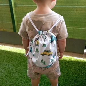 Autós mini hátizsák/ gymbag - táska & tok - hátizsák - tornazsák, gymbag - Meska.hu
